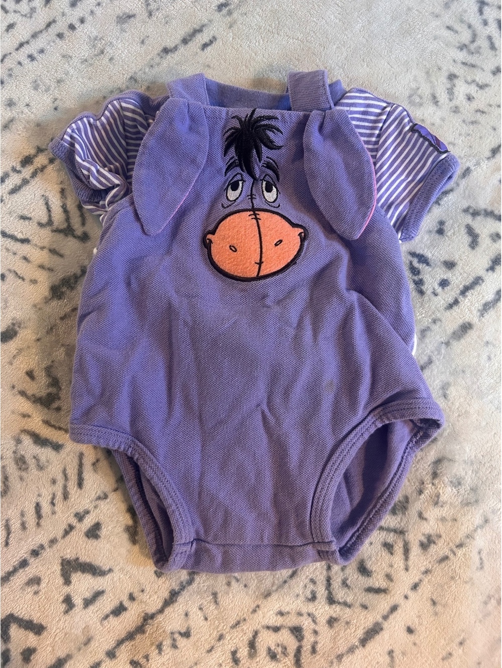 Vintage Disney Baby Eeyore One-Piece Outfit for 0-3 Months
